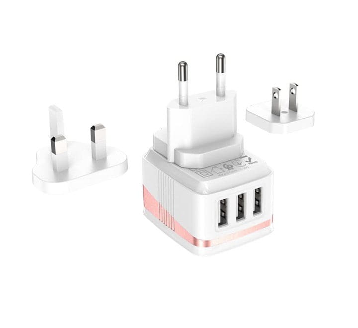 Hoco C83 Detachable Pin US / EU / UK Plugs Wall Charger - ICT.com.mm