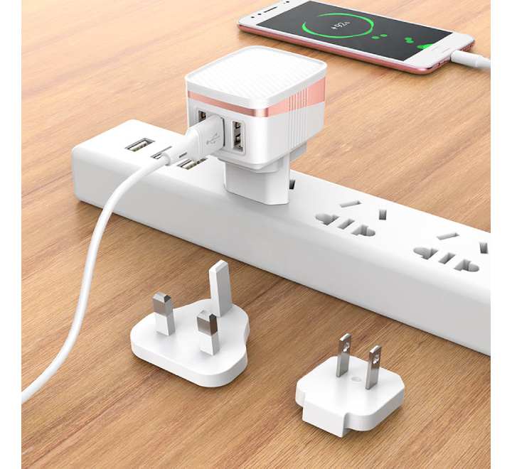 Hoco C83 Detachable Pin US / EU / UK Plugs Wall Charger - ICT.com.mm