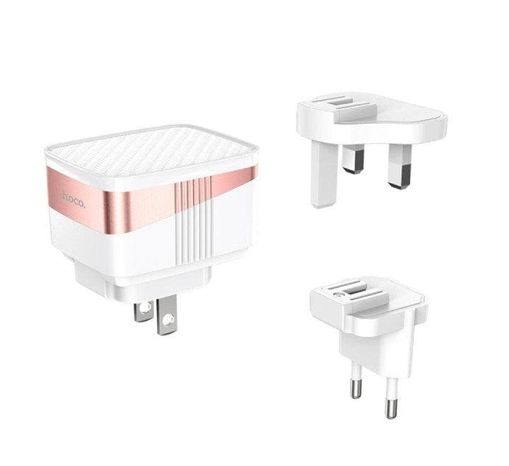 Hoco C83 Detachable Pin US / EU / UK Plugs Wall Charger - ICT.com.mm