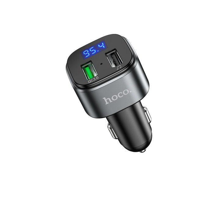 Hoco Car charger E67 Fighter QC3.0 with wireless FM transmitter - ICT.com.mm