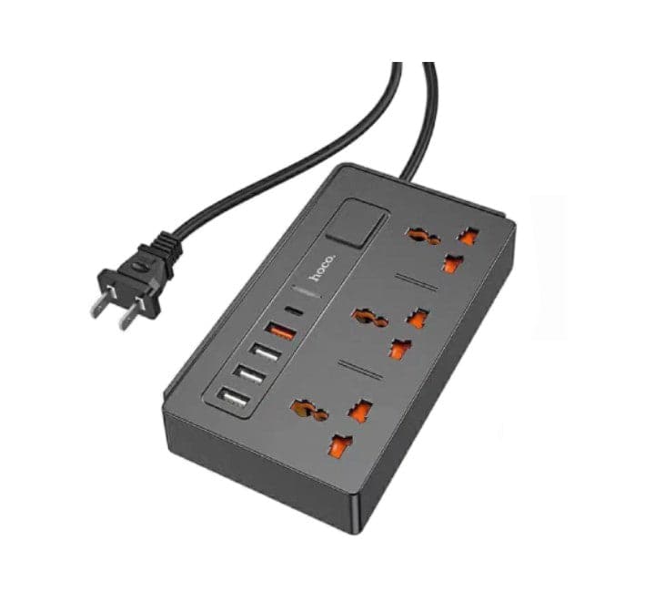 Hoco DC15 Two-in-One Multi-Socket Extension Charger - ICT.com.mm