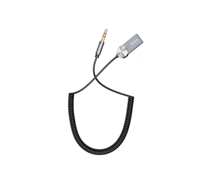 Hoco DUP02 In-car Bluetooth Audio Receiver Spring Cable - ICT.com.mm