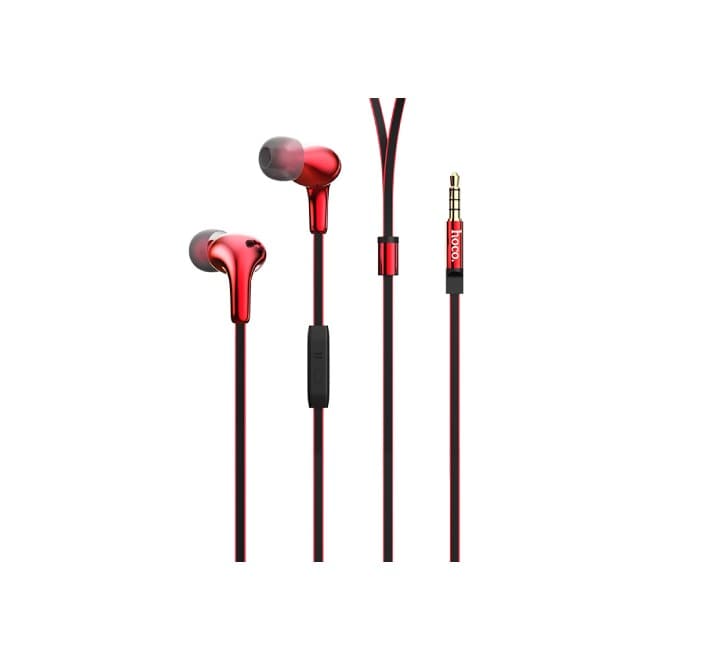 Hoco M30 Glaring Universal Earphones with Microphone (Red)-29, In-ear Headphones, Hoco - ICT.com.mm