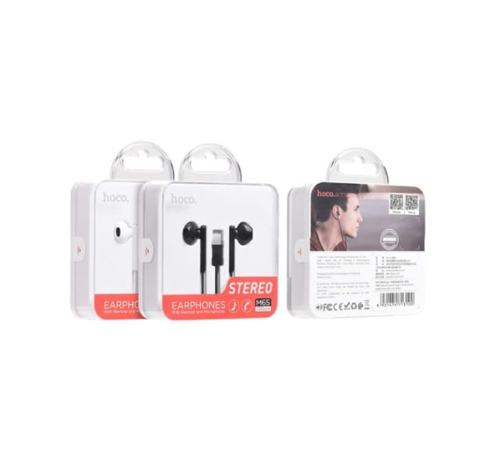Hoco M65 Special Sound Type-C Wire Control Earphones with Mic (Black)-29, In-ear Headphones, Hoco - ICT.com.mm