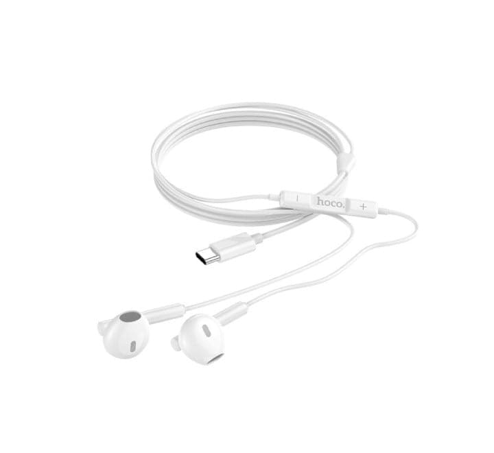 Hoco M65 Special Sound Type-C Wire Control Earphones with Mic (White)-29, In-ear Headphones, Hoco - ICT.com.mm