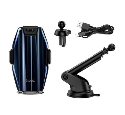 Hoco S45 Energia Smart Wireless Charging Car Holder, Car Mounts & Holders, Hoco - ICT.com.mm