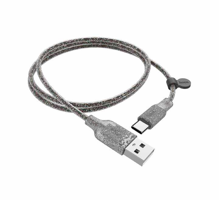 Hoco U73 Star Galaxy USB To Type-C Silicone Charging Data Cable (Black)-29 - ICT.com.mm