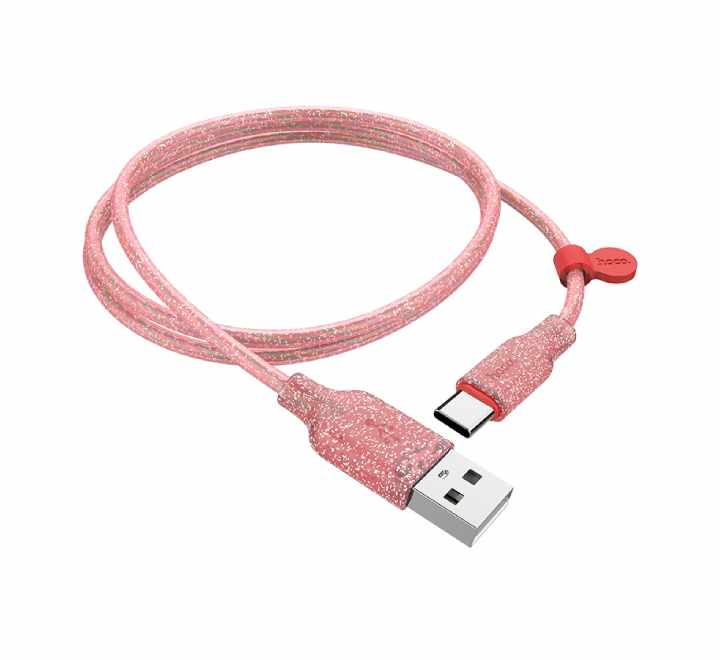 Hoco U73 Star Galaxy USB To Type-C Silicone Charging Data Cable (Pink)-29 - ICT.com.mm