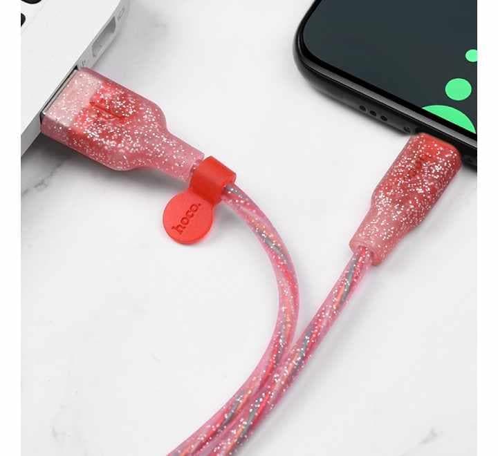 Hoco U73 Star Galaxy USB To Type-C Silicone Charging Data Cable (Pink)-29 - ICT.com.mm