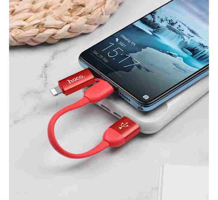 Hoco U87 Cool 2-in-1 Lightning/Type-C Silicone Charging Cable (Red)-29 - ICT.com.mm
