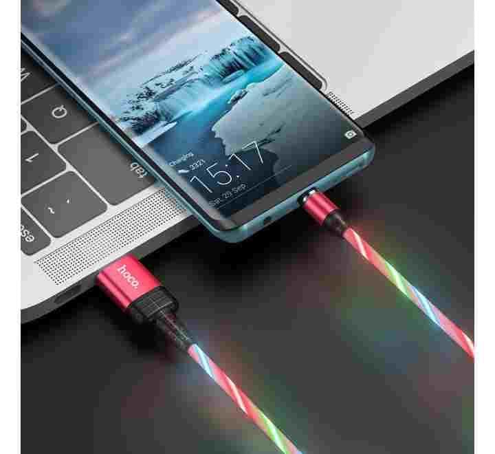 Hoco U90 Ingenious Streamer USB To Type-C Charging Cable (Red)-29 - ICT.com.mm