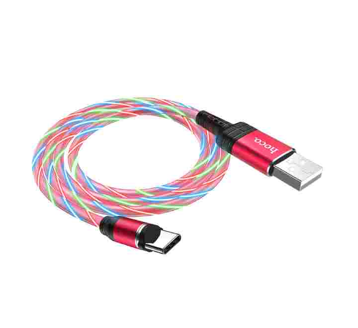 Hoco U90 Ingenious Streamer USB To Type-C Charging Cable (Red)-29 - ICT.com.mm