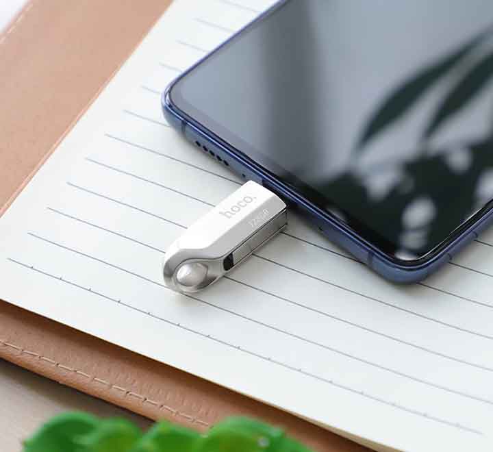 Hoco UD8 Smart Type-C Flash Drive Silver (32GB)-29 - ICT.com.mm