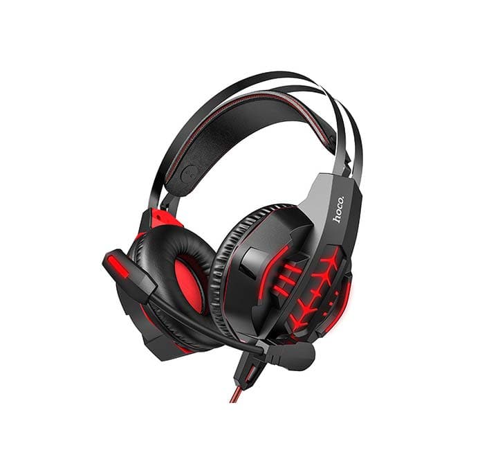 Hoco W102 Cool Tour Gaming Headphones (Red)-29, Gaming Headsets, Hoco - ICT.com.mm