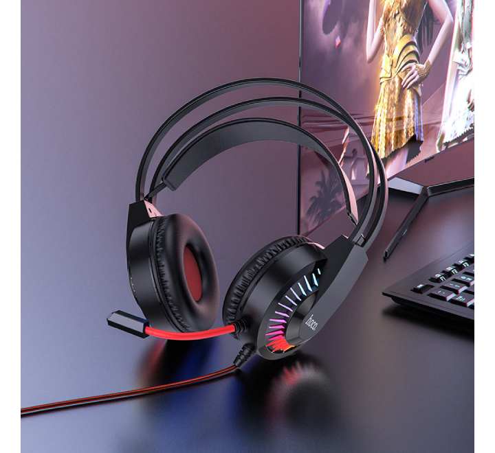 Hoco W105 Joyful Gaming Headset (Red), Gaming Headsets, Hoco - ICT.com.mm