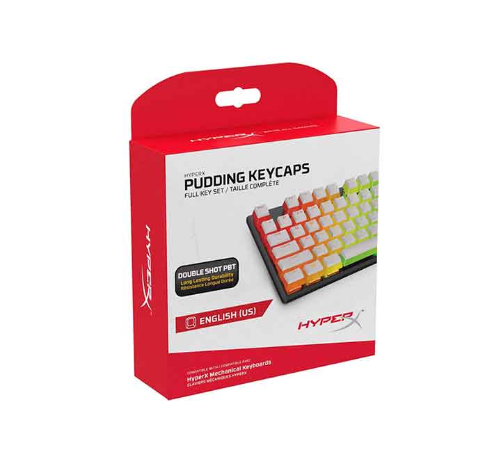 HyperX Pudding Keycaps (White), Desk Pads & Blotters, HyperX - ICT.com.mm