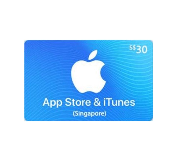 iTunes Gift Card $30 (SG) (Key Activation via Email), Apple Store Gift Cards, Apple - ICT.com.mm
