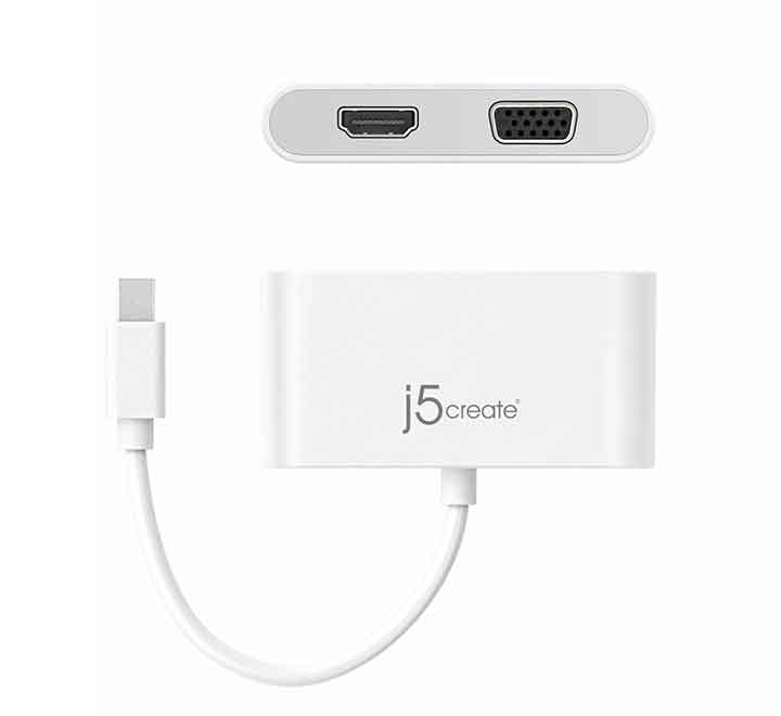 j5create JDA172 mini DisplayPort to HDMI/VGA Adapter, USB Hub, j5create - ICT.com.mm
