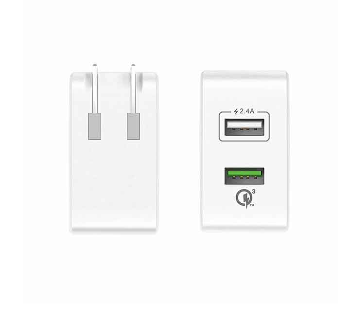 j5create JUP20 2-Port USB QC 3.0 Charger (White), Adapter & Charger - Mobile, j5create - ICT.com.mm