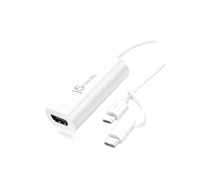 j5create USB OTG Android HDMI Display Adapter (White), Adapters, j5create - ICT.com.mm