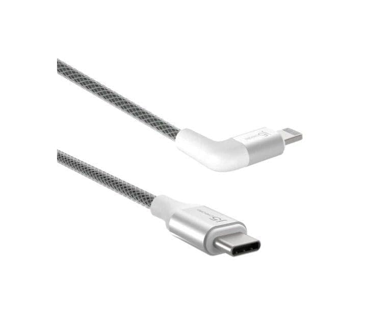 j5create USB Type-C to Lightning cable (L-shaped; White color), Lightning Cables, j5create - ICT.com.mm