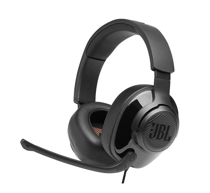 JBL Quantum 200 Over-Ear Wired Gaming Headphone with Flip-Up Mic (Black), Gaming Headsets, JBL - ICT.com.mm