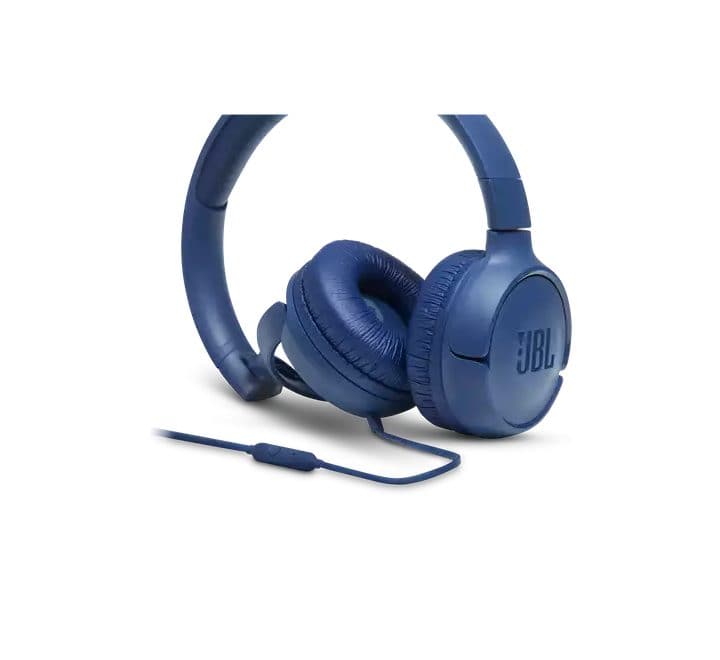 JBL TUNE 500 Wired On-ear Headphones (Blue), Headphones, JBL - ICT.com.mm