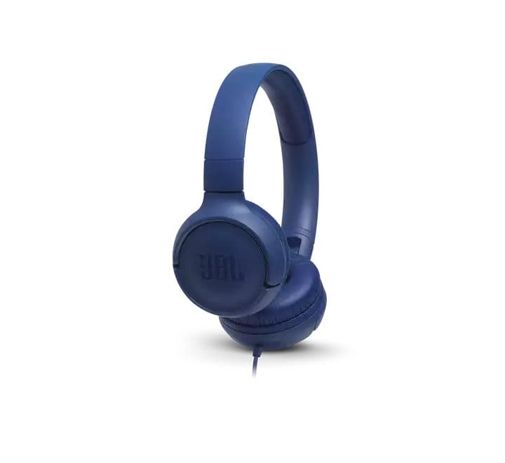 JBL TUNE 500 Wired On-ear Headphones (Blue), Headphones, JBL - ICT.com.mm