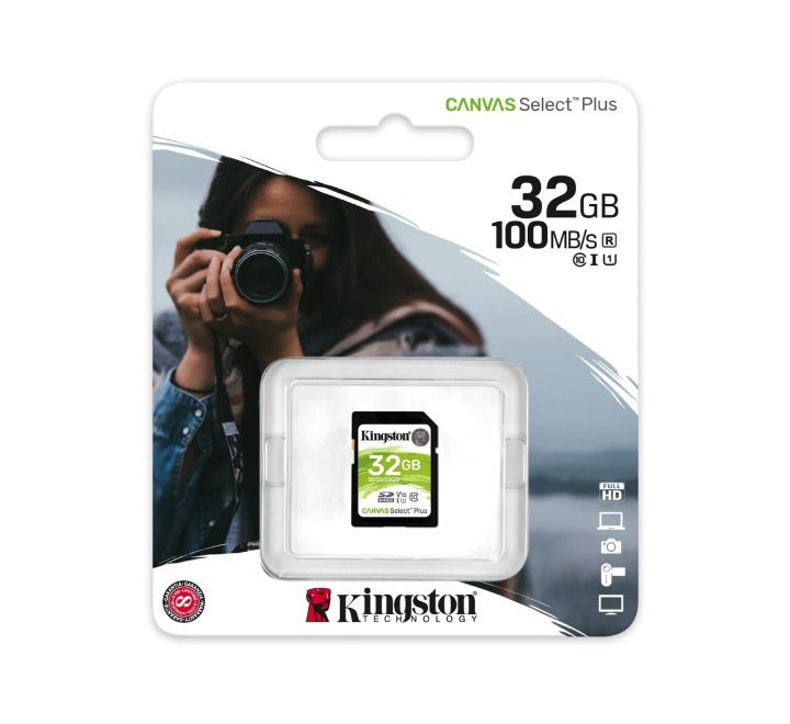 Kingston 32GB SD Card UHS-I Speed (Class 1), Flash Memory Cards, Kingston - ICT.com.mm