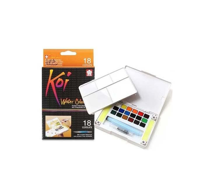 Koi Watercolors Field Sketch Box - 18 Colors, Art Accessories, Koi - ICT.com.mm