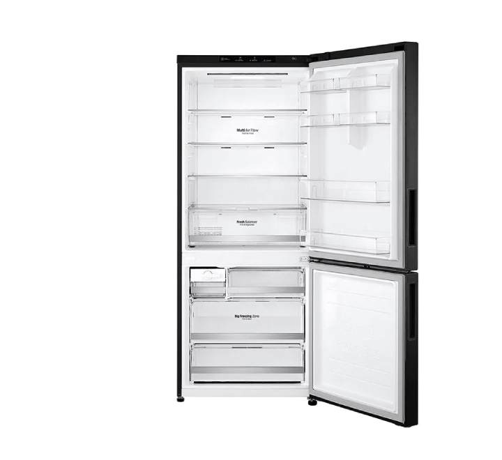 LG 420L Bottom Freezer 2 Door Refrigerator GCF529NQCM (Black), Fridges, LG - ICT.com.mm