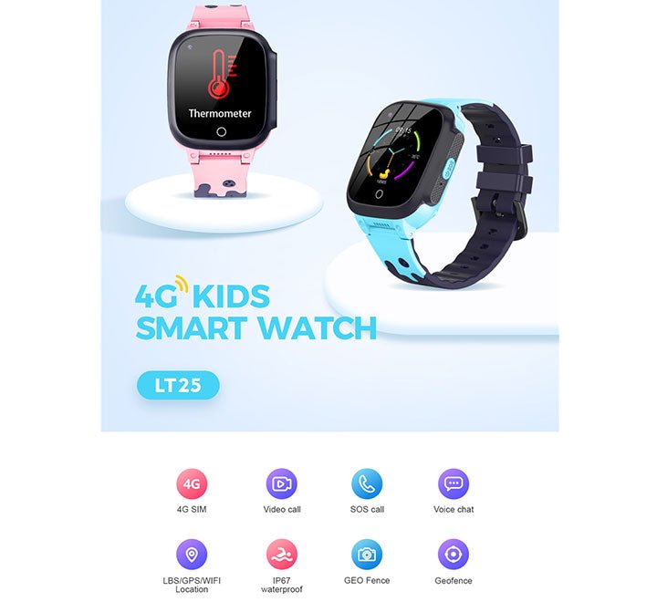 LT25 Kid Smartwatch (Pink), Smart Watches, Unbranded - ICT.com.mm