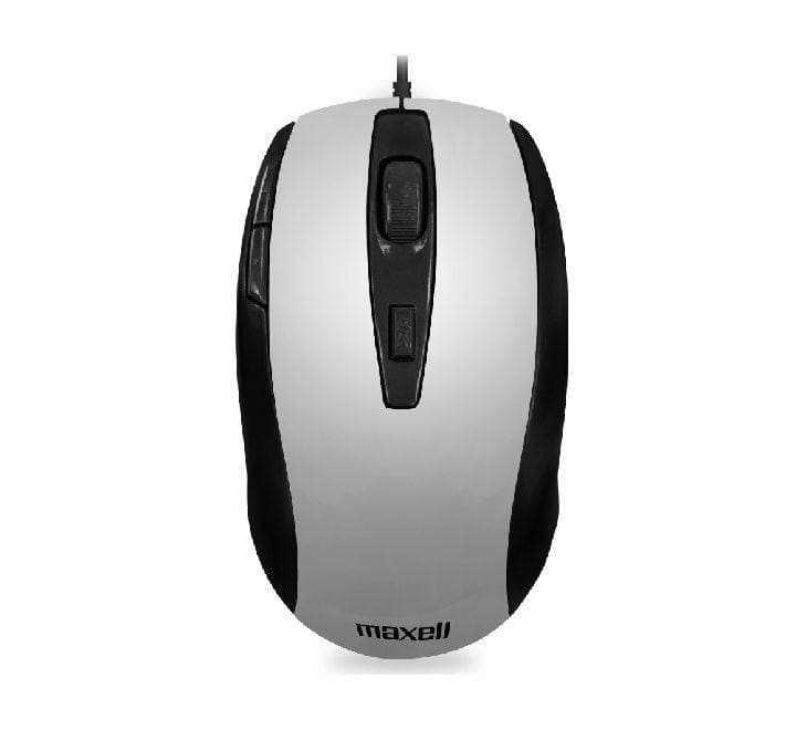 Maxell MOWR-105 Optical Mouse Five Buttons (Silver), Mice, Maxell - ICT.com.mm