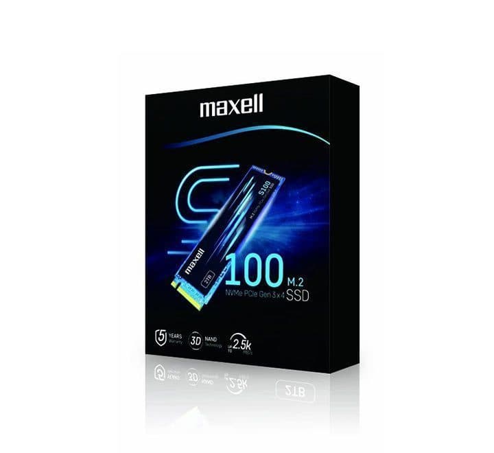 Maxell S100 M.2 NVMe PCIe SSD 128GB, Internal SSDs, Maxell - ICT.com.mm