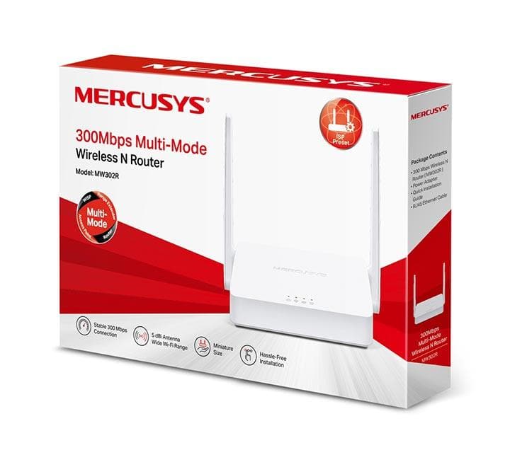 MERCUSYS 300Mbps Multi-Mode Wireless N Router MW302R, Wireless Routers, MERCUSYS - ICT.com.mm