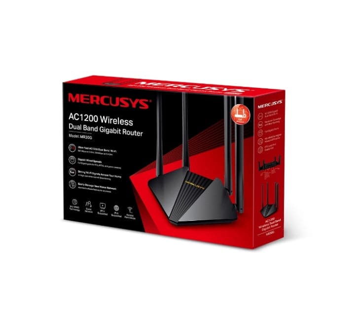 MERCUSYS AC1200 Wireless Dual-Band Gigabit Route MR30G, Wireless Routers, MERCUSYS - ICT.com.mm