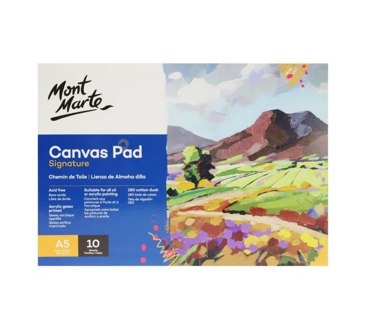 Mont Marte Canvas Pad 10 Sheet A5 (CAXX0025), Boards & Canvas, Mont Marte - ICT.com.mm