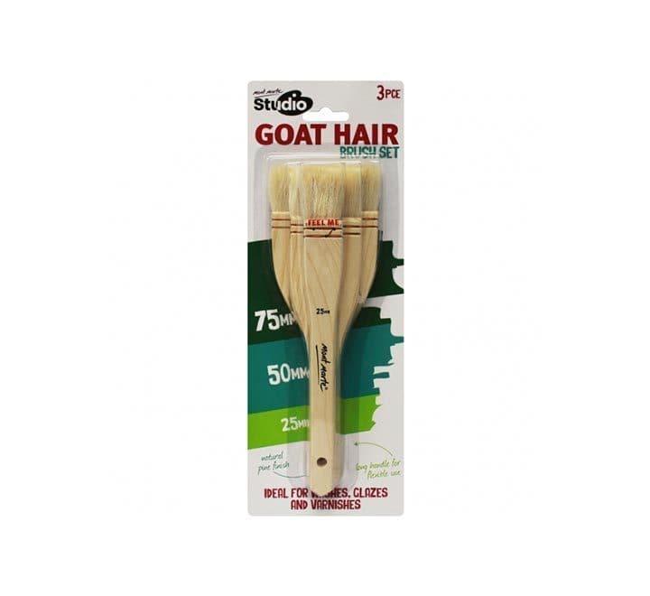 Mont Marte Studio Goat Hair Brush Set - 3 Pcs (BMHS1003), Brush & Pen Cleaners, Mont Marte - ICT.com.mm